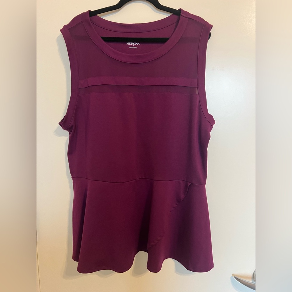 Purple Peplum Merona Top